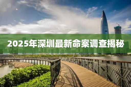 2025年深圳最新命案调查揭秘