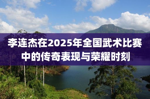 李连杰在2025年全国武术比赛中的传奇表现与荣耀时刻