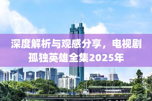 深度解析与观感分享，电视剧孤独英雄全集2025年