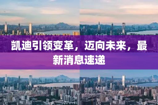 凯迪引领变革，迈向未来，最新消息速递