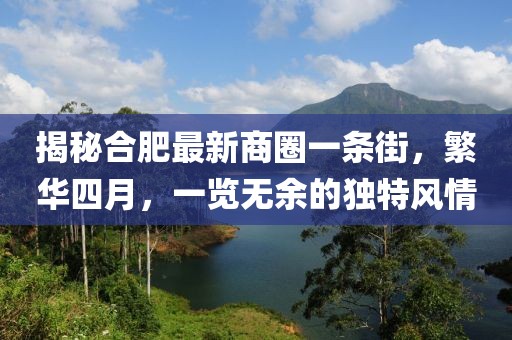 揭秘合肥最新商圈一条街，繁华四月，一览无余的独特风情