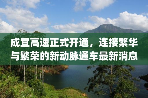 成宜高速正式开通，连接繁华与繁荣的新动脉通车最新消息