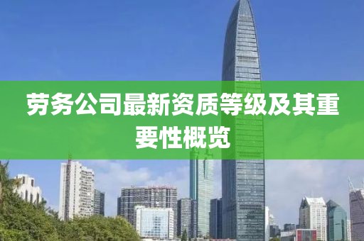 劳务公司最新资质等级及其重要性概览