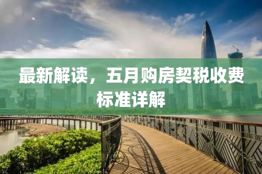 最新解读，五月购房契税收费标准详解