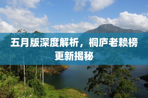 五月版深度解析，桐庐老赖榜更新揭秘