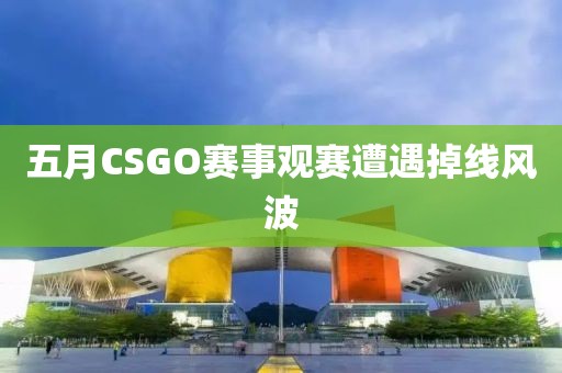 五月CSGO赛事观赛遭遇掉线风波