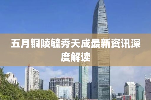 五月铜陵毓秀天成最新资讯深度解读