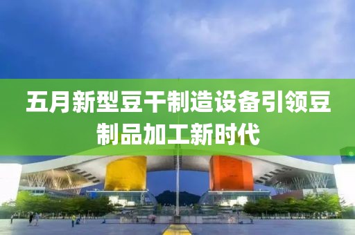 五月新型豆干制造设备引领豆制品加工新时代