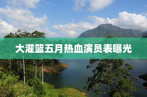 大灌篮五月热血演员表曝光
