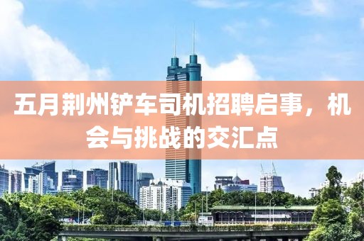 五月荆州铲车司机招聘启事，机会与挑战的交汇点