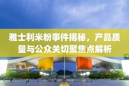雅士利米粉事件揭秘，产品质量与公众关切聚焦点解析
