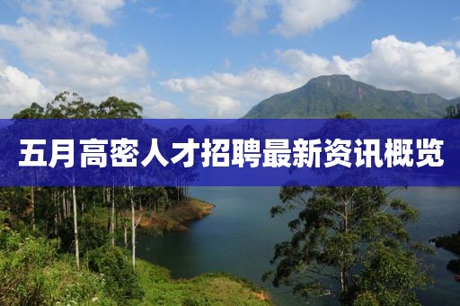 五月高密人才招聘最新资讯概览