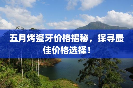 五月烤瓷牙价格揭秘，探寻最佳价格选择！
