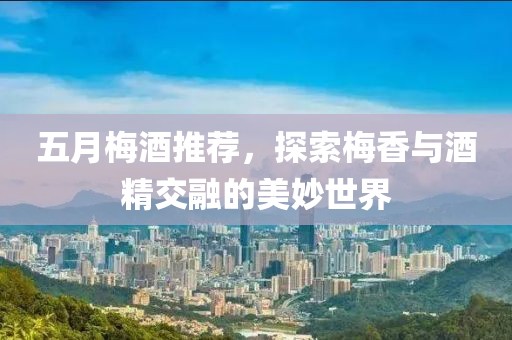 五月梅酒推荐，探索梅香与酒精交融的美妙世界