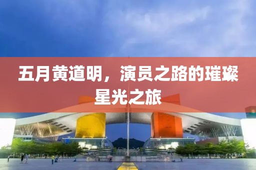 五月黄道明，演员之路的璀璨星光之旅