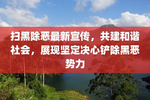 扫黑除恶最新宣传，共建和谐社会，展现坚定决心铲除黑恶势力
