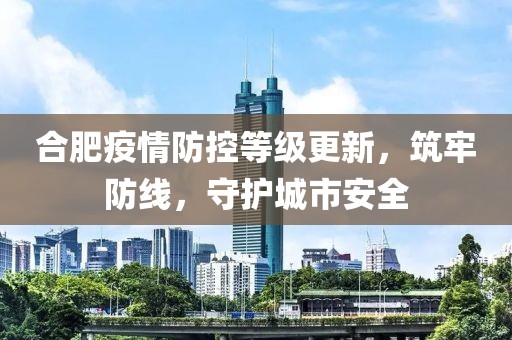 合肥疫情防控等级更新，筑牢防线，守护城市安全