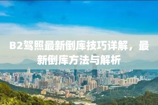 B2驾照最新倒库技巧详解，最新倒库方法与解析