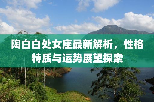 陶白白处女座最新解析，性格特质与运势展望探索