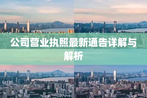 公司营业执照最新通告详解与解析