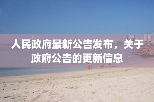 人民政府最新公告发布，关于政府公告的更新信息