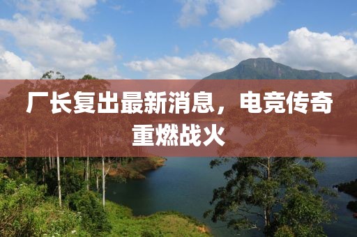 厂长复出最新消息，电竞传奇重燃战火