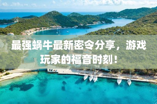 最强蜗牛最新密令分享，游戏玩家的福音时刻！
