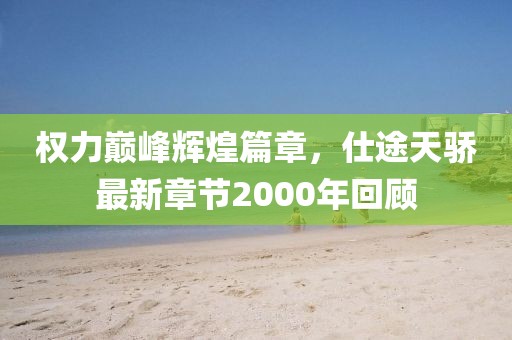 权力巅峰辉煌篇章，仕途天骄最新章节2000年回顾