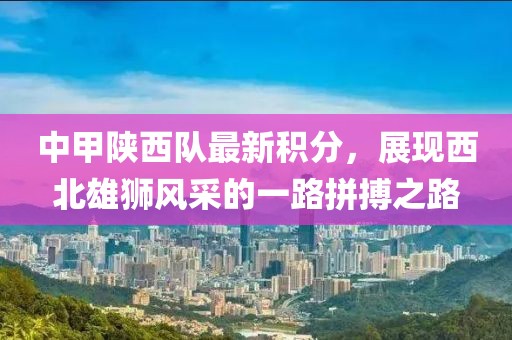 中甲陕西队最新积分，展现西北雄狮风采的一路拼搏之路