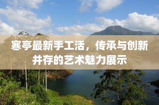 寒亭最新手工活，传承与创新并存的艺术魅力展示