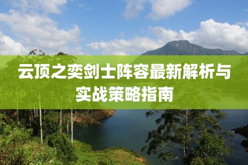 云顶之奕剑士阵容最新解析与实战策略指南
