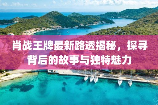 肖战王牌最新路透揭秘，探寻背后的故事与独特魅力