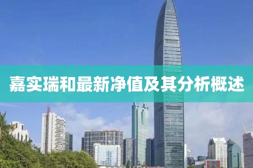 嘉实瑞和最新净值及其分析概述